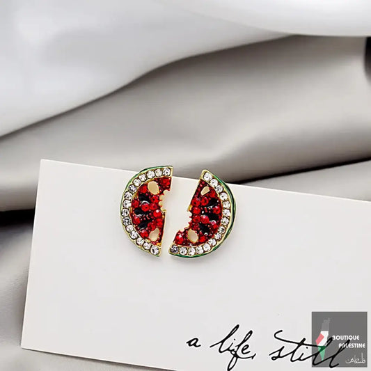 Boucle d'Oreille Pastèque Palestine