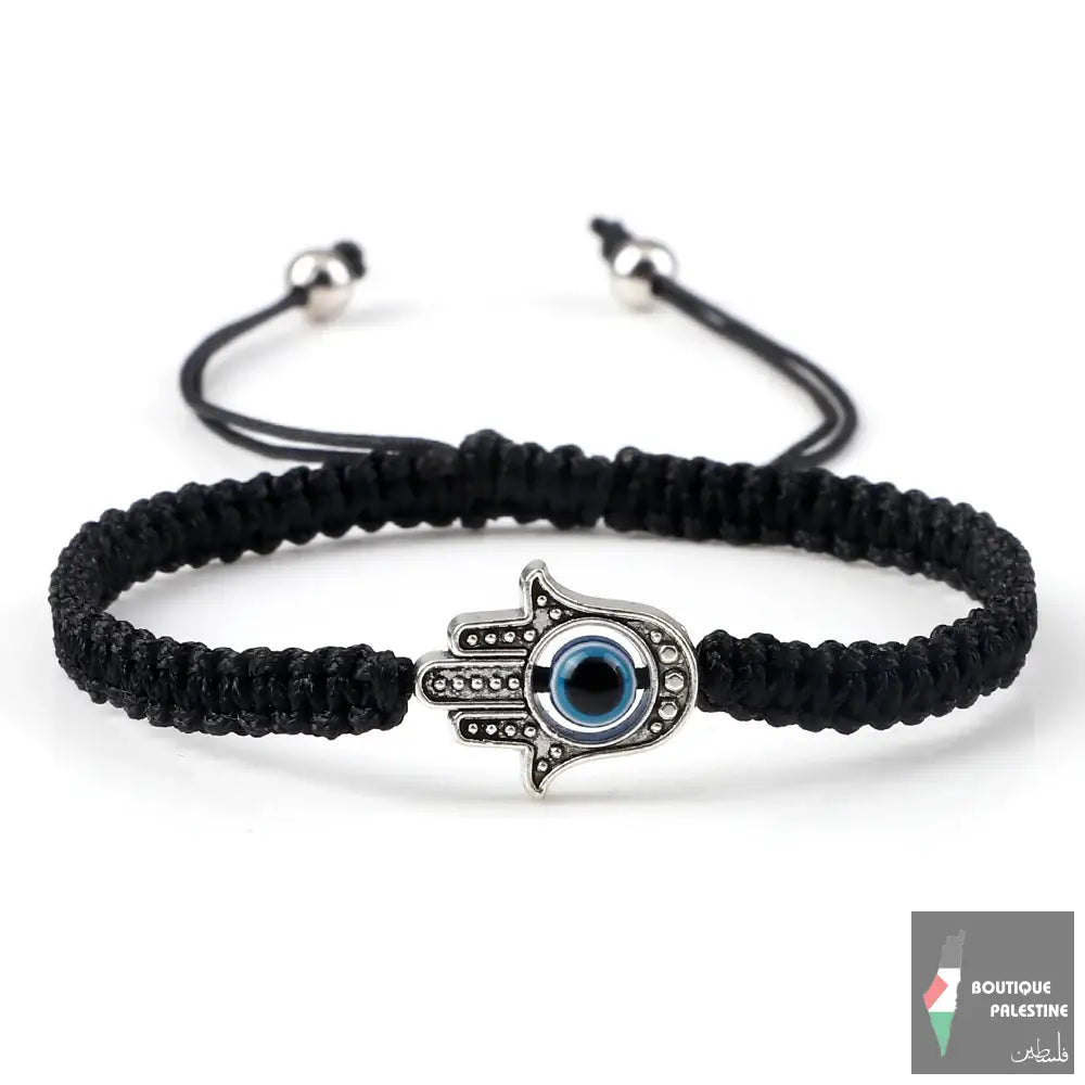 Bracelet Palestine noir argent