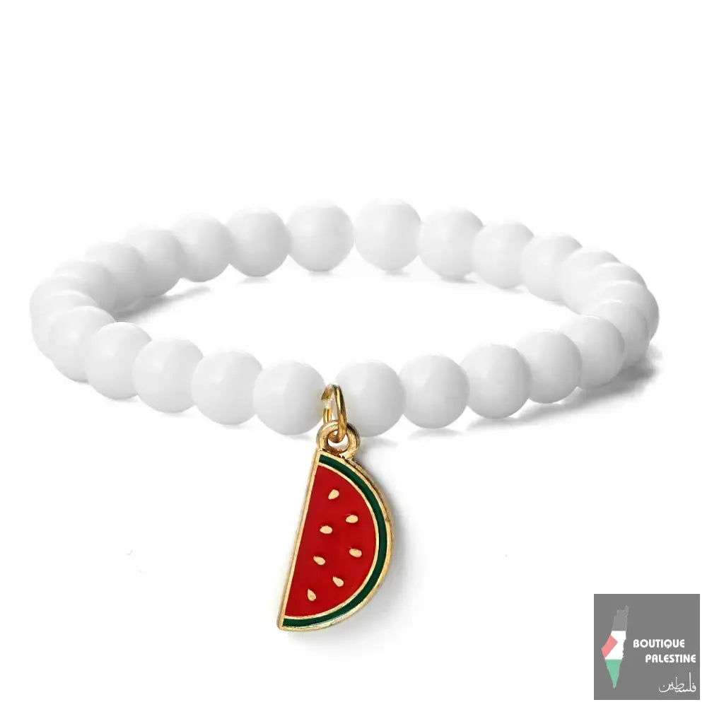 Bracelet Palestine Pastèque - Blanc