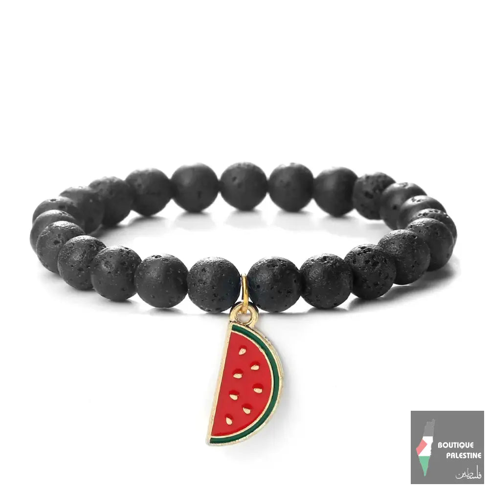 Bracelet Palestine Pastèque - Noir
