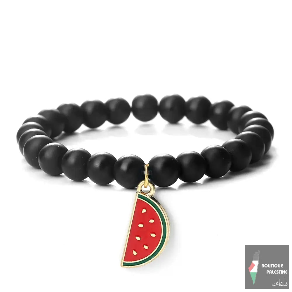 Bracelet Palestine Pastèque - Noir extrême