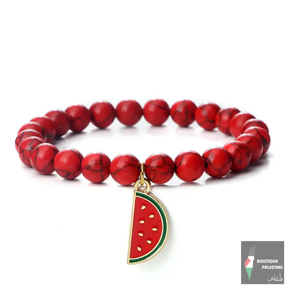 Bracelet Palestine Pastèque - Rouge