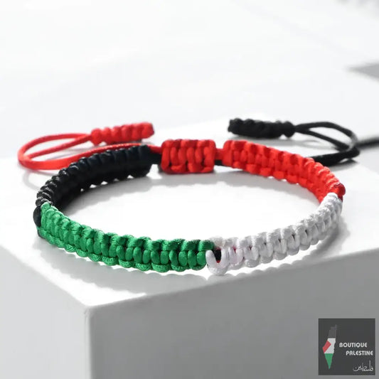 Bracelet Palestine Tissu Tressé