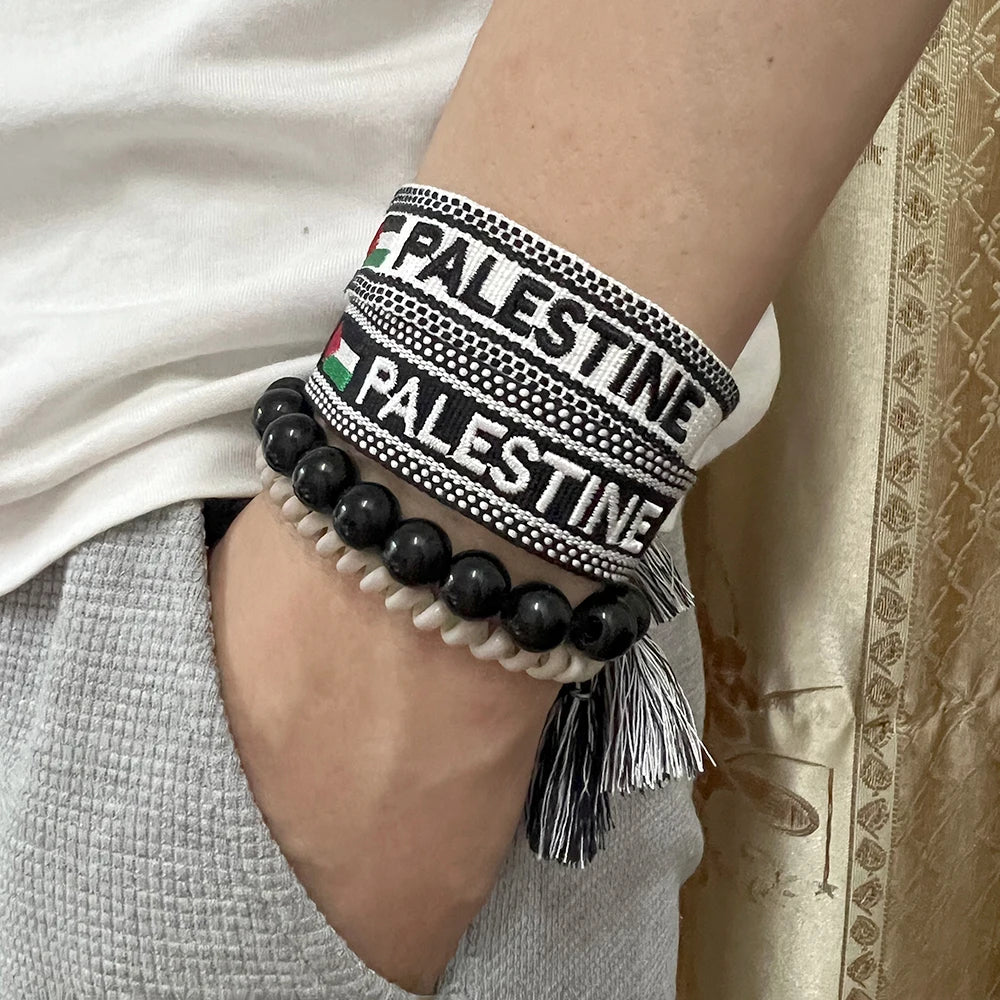 bracelet palestine tissu