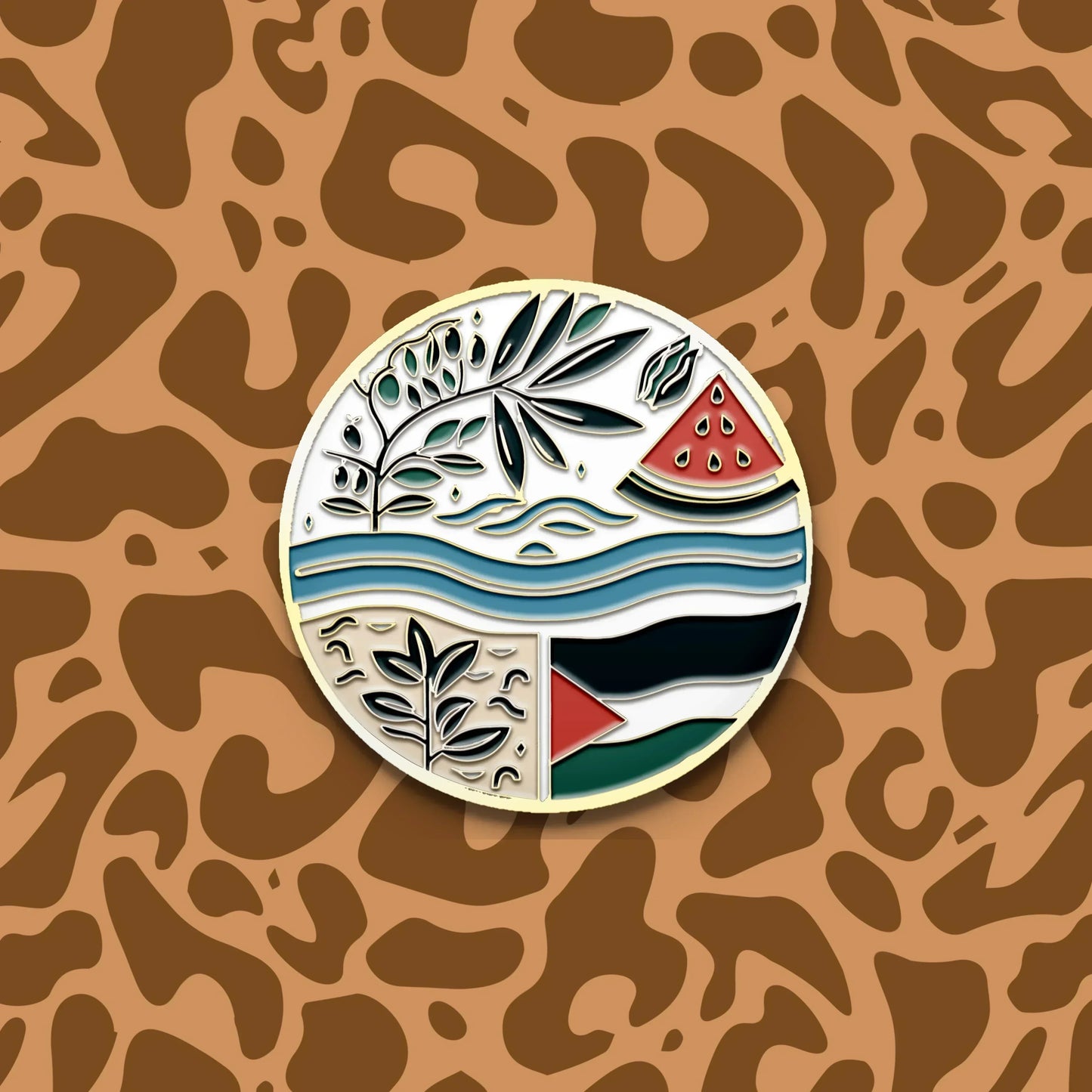 Broche Pasteque Palestine