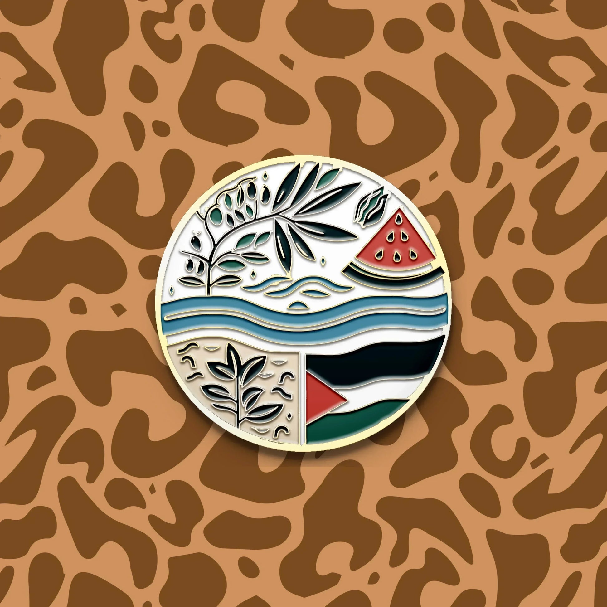 Broche Pasteque Palestine