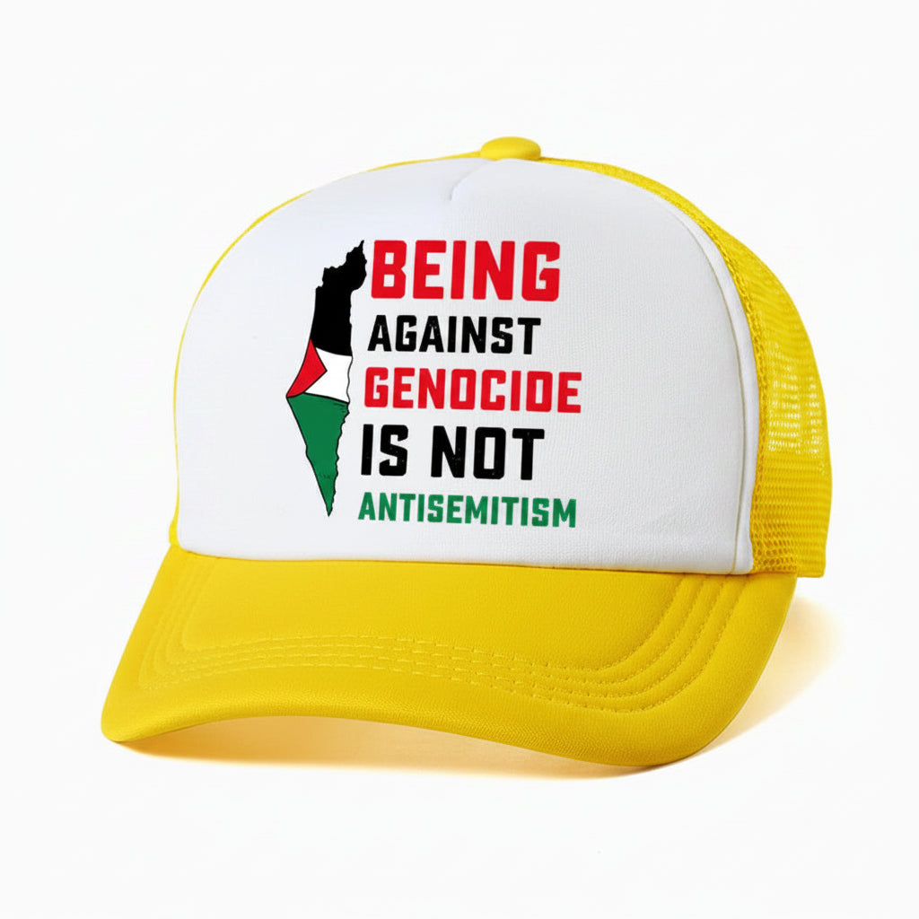 casquette genocide palestine jaune