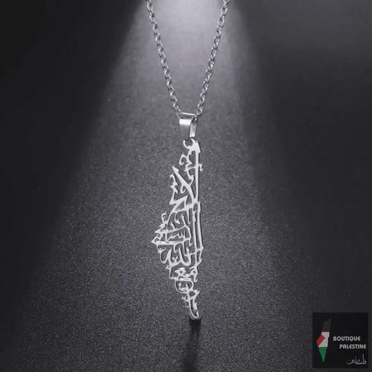 Collier Palestine Acier Inoxydable
