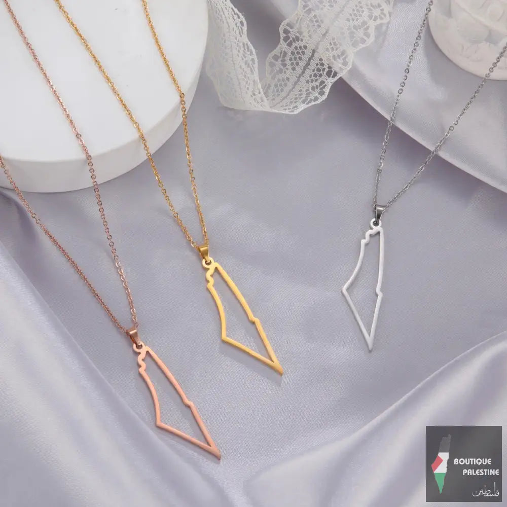 Collier Palestine Or Plaqué