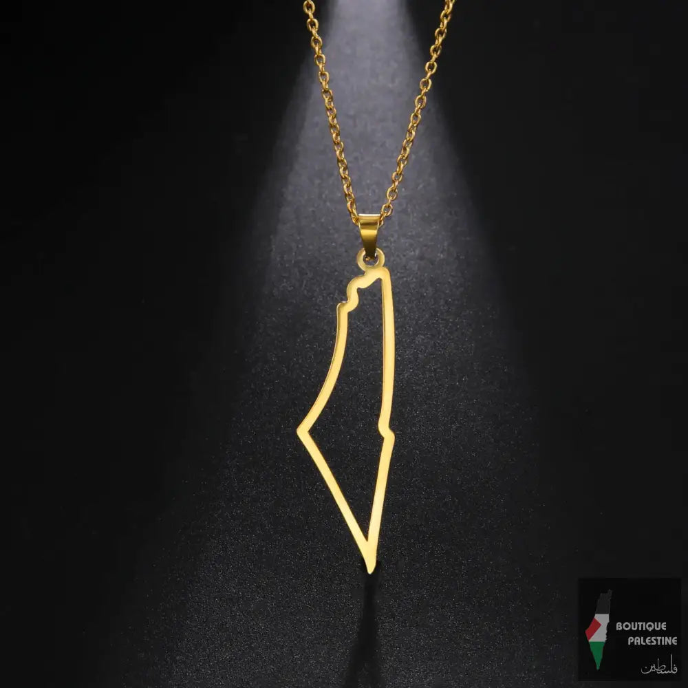 Collier Palestine Or Plaqué