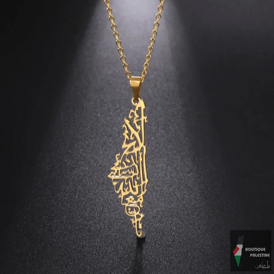 Collier Palestine Plaqué Or
