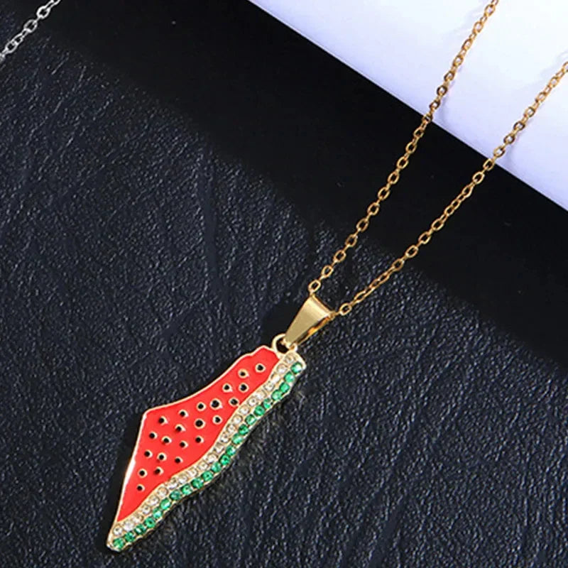 Collier Pastèque Palestine