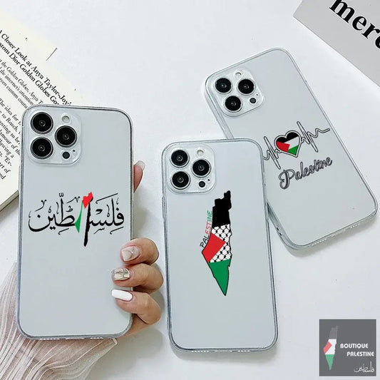 Coque Palestine iPhone 15 transparente