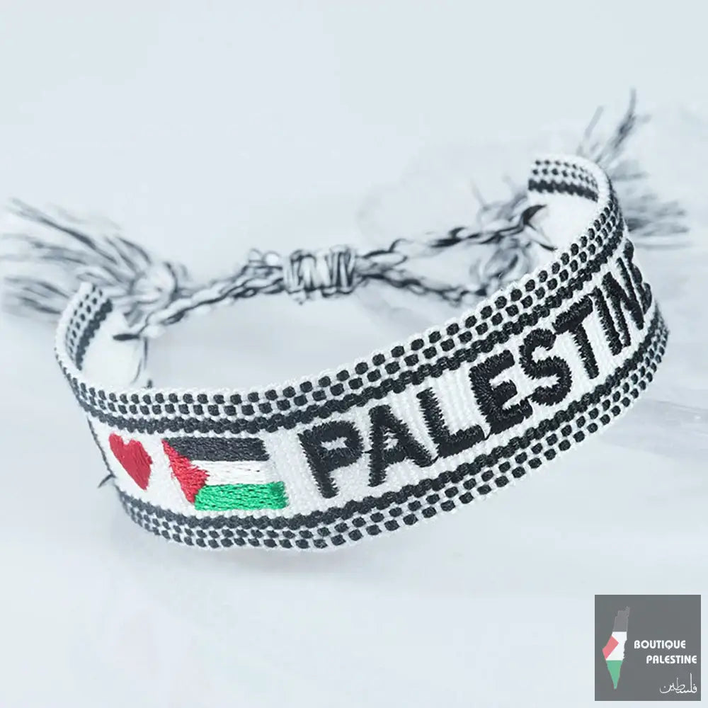 bracelet palestine tissu tresse