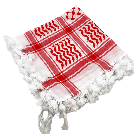 Keffieh Blanc et Rouge