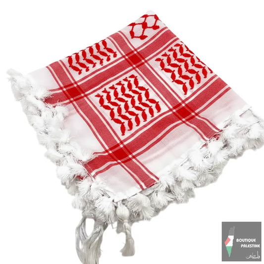 Keffieh Blanc et Rouge