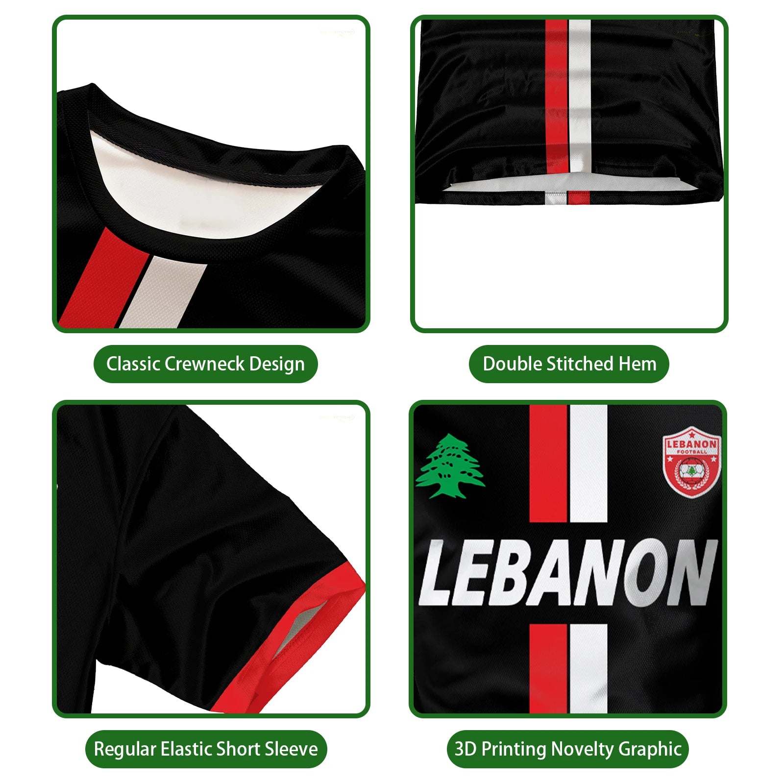 maillot du Liban noir