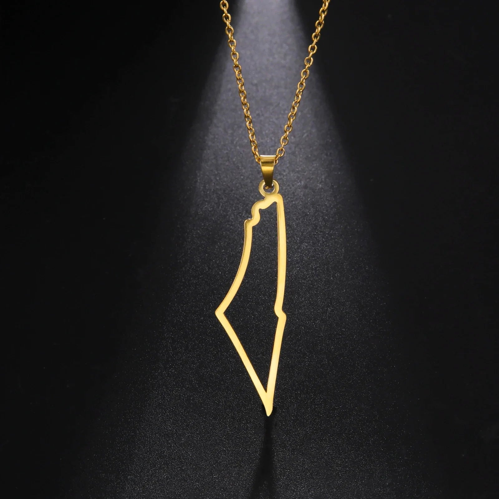 Collier Palestine Or Plaqué