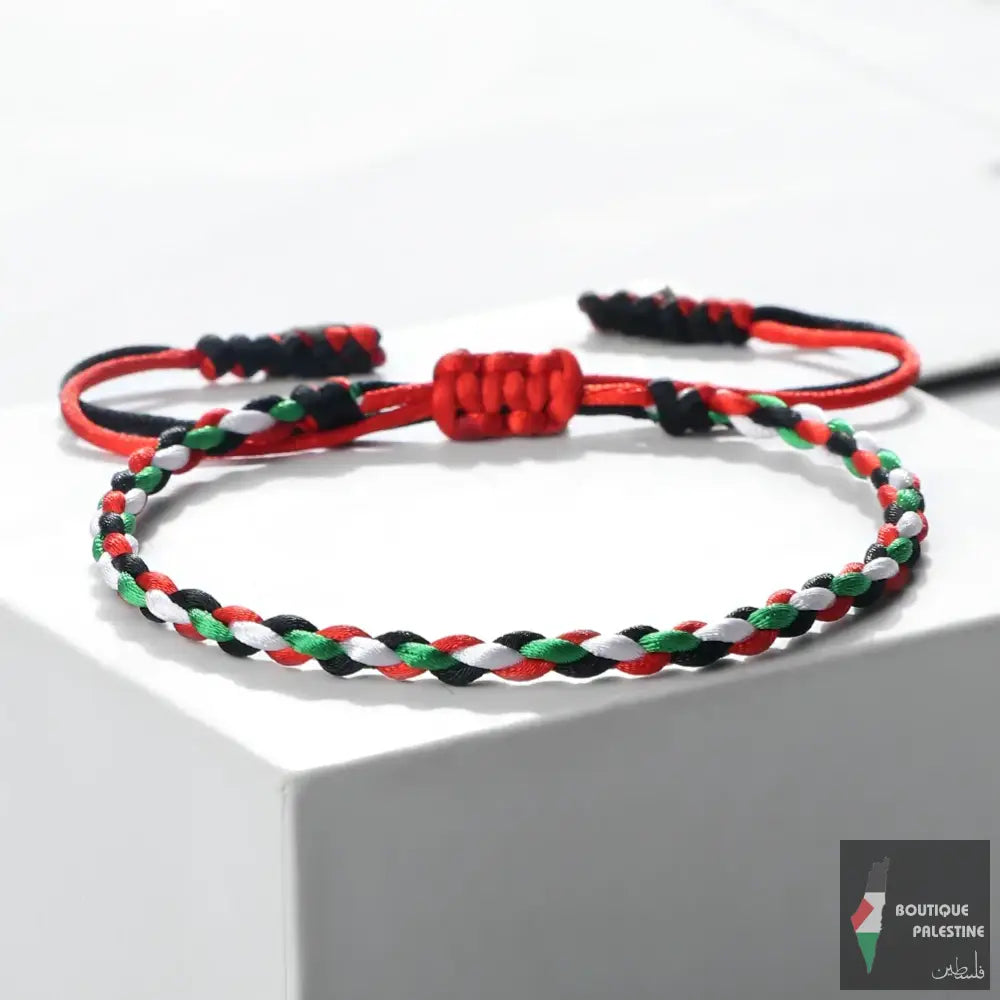 bracelet palestine tissu tresse