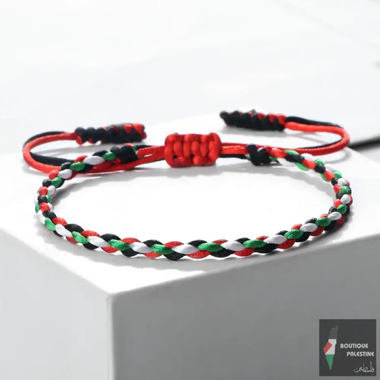 bracelet palestine tissu tresse