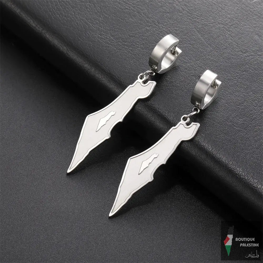 Palestine Earrings Map