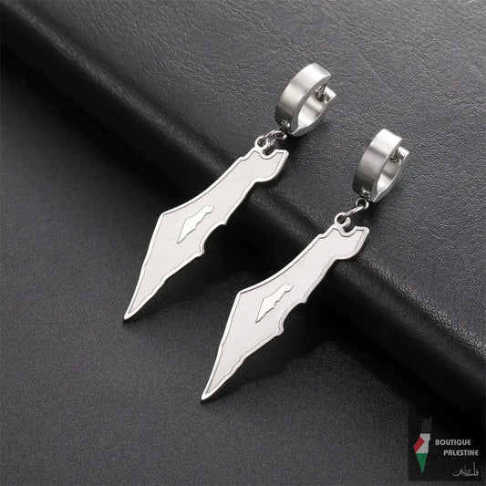 Palestine Earrings Map