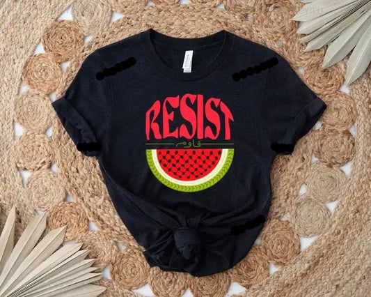 Palestine Restistance T shirt femme