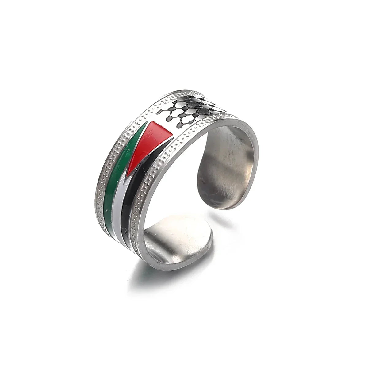 Palestine Ring Argent Plaqué