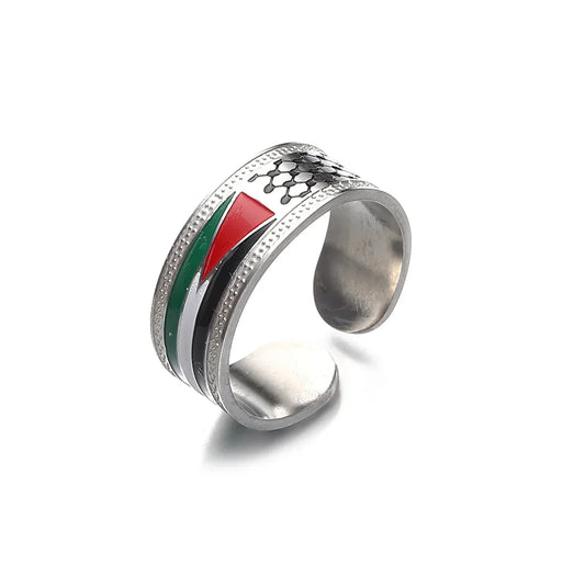 Palestine Ring Argent Plaqué