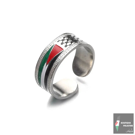 Palestine Ring Argent Plaqué