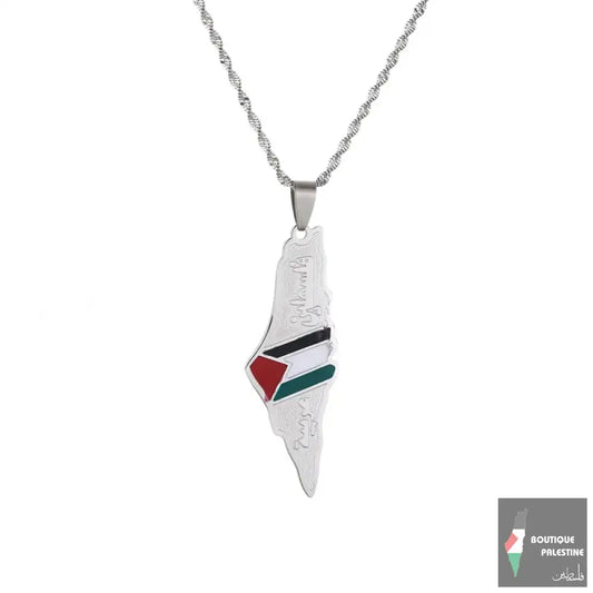 Pendentif Palestine Argent Plaqué
