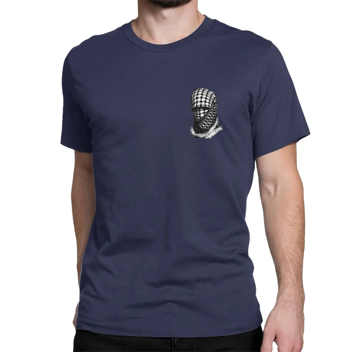 t shirt keffieh bleu marine
