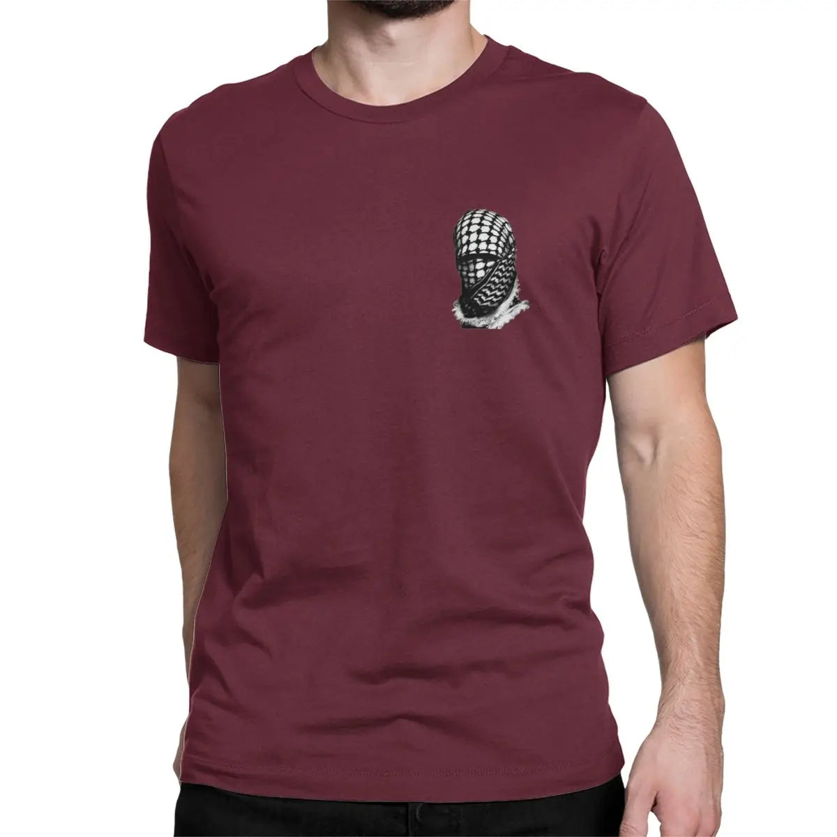t shirt keffieh bordeaux